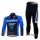 Giant Sram Pro Team Fahrradbekleidung Radtrikot Satz Langarm und Lange Fahrradhose Schwarz Blau Radtrikot De
