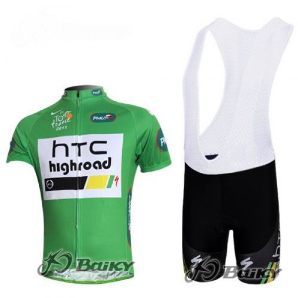 HTC-Highroad Pro Team Radtrikot Kurzarm Kurz Trägerhose Kits Grün Radtrikot De