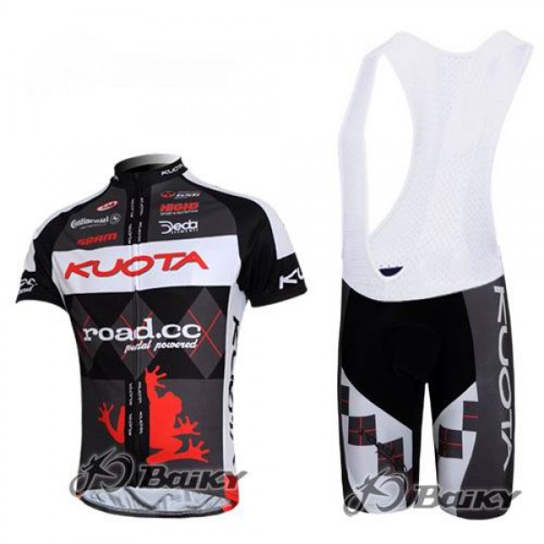 Kuota SRAM Road Pro Team Radtrikot Kurzarm Kurz Trägerhose Kits Schwarz Weiß Radtrikot De