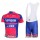 Lampre ISD Pro Team Radtrikot Kurzarm Kurz Trägerhose Kits Blau Rosa Radtrikot De