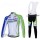 Liquigas Cannondale Pro Team Fahrradbekleidung Radtrikot Satz Langarm und Lange Trägerhose Grün Weiß Radtrikot De