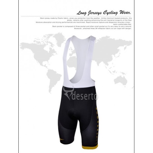 Livestrong Kurz Trägerhose Schwarz Gelb 2013 Radtrikot De