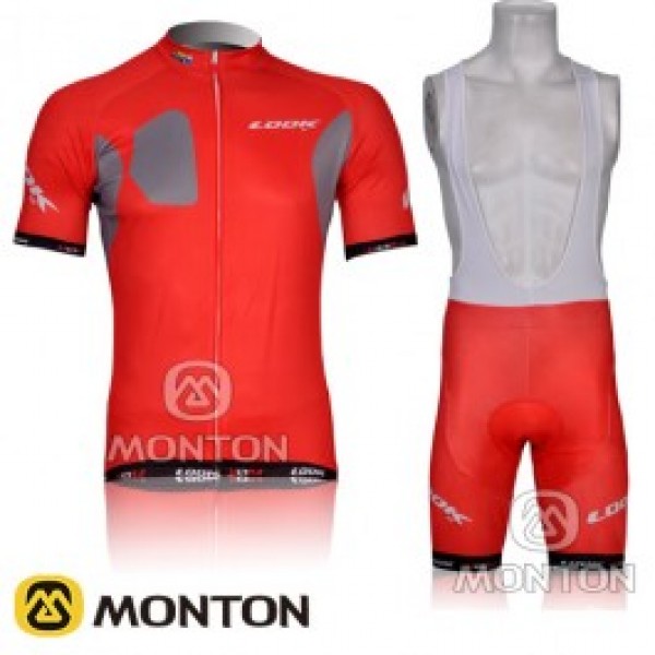 Look 2012 Fahrradbekleidung Satz Fahrradtrikot Kurzarm Trikot und Kurz Trägerhose Rot Radtrikot De