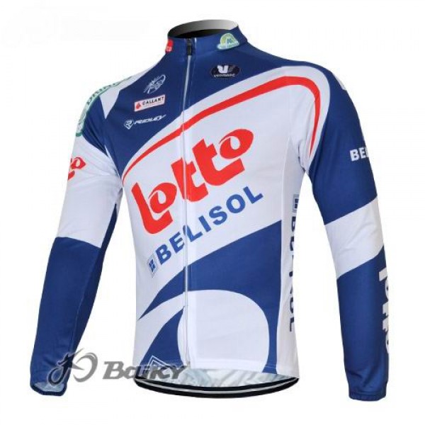 Lotto Belisol Pro Team Fahrradtrikot Langarm Weiß Blau Radtrikot De