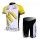 McDonald Legea Pro Team Radbekleidung Radtrikot Kurzarm und Fahrradhosen Kurz Weiß Gelb Radtrikot De