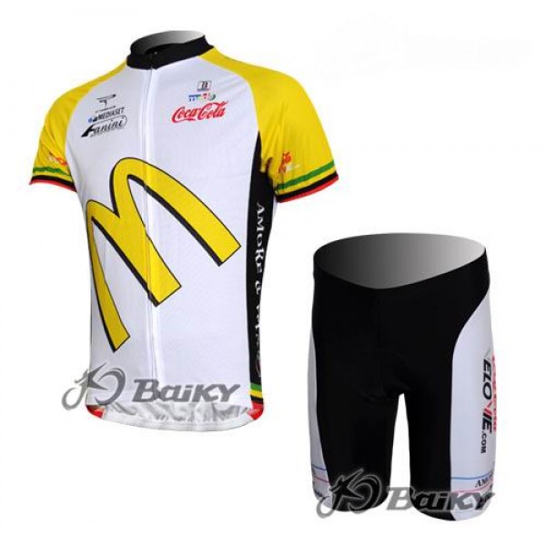 McDonald Legea Pro Team Radbekleidung Radtrikot Kurzarm und Fahrradhosen Kurz Weiß Gelb Radtrikot De McDonald Legea Pro Team Radbekleidung Radtrikot Kurzarm und Fahrradhosen Kurz Weiß Gelb Radtrikot De