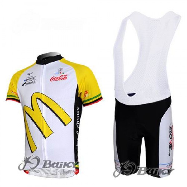 McDonald Legea Pro Team Fahrradbekleidung Satz Fahrradtrikot Kurzarm Trikot und Kurz Trägerhose Weiß Gelb Radtrikot De McDonald Legea Pro Team Fahrradbekleidung Satz Fahrradtrikot Kurzarm Trikot und Kurz Trägerhose Weiß Gelb Radtrikot De