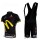 McDonald Legea Pro Team Fahrradbekleidung Satz Fahrradtrikot Kurzarm Trikot und Kurz Trägerhose Schwarz Radtrikot De