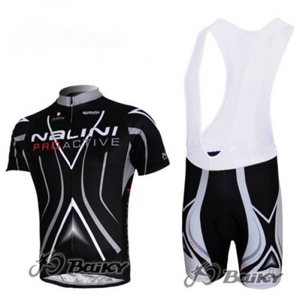 Nalini Pro Team Fahrradbekleidung Satz Fahrradtrikot Kurzarm Trikot und Kurz Trägerhose Schwarz Radtrikot De