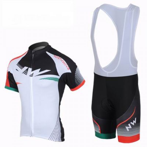 2013 Northwave Fahrradbekleidung Satz Fahrradtrikot Kurzarm Trikot und Kurz Trägerhose Weiß Rot Radtrikot De