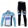 Omega Pharma Quick Step Pro Team Fahrradbekleidung Radtrikot Satz Langarm und Lange Fahrradhose Blau Weiß Radtrikot De