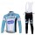 Omega Pharma Quick Step Pro Team Fahrradbekleidung Radtrikot Satz Langarm und Lange Trägerhose Blau Weiß Radtrikot De