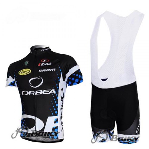 Orbea Pro Team Fahrradbekleidung Satz Fahrradtrikot Kurzarm Trikot und Kurz Trägerhose Blau Radtrikot De