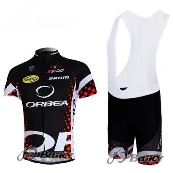 Orbea Pro Team Fahrradbekleidung Satz Fahrradtrikot Kurzarm Trikot und Kurz Trägerhose Schwarz Blau Radtrikot De