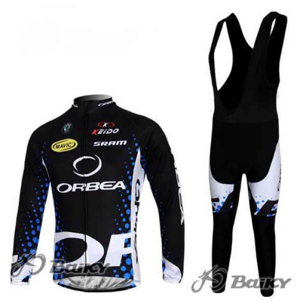 Orbea Pro Team Fahrradbekleidung Radtrikot Satz Langarm und Lange Trägerhose Schwarz Rot Radtrikot De