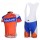 Rabobank Pro Team Fahrradbekleidung Satz Fahrradtrikot Kurzarm Trikot und Kurz Trägerhose Orange Blau Radtrikot De