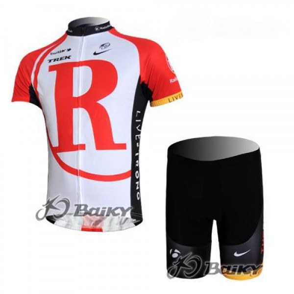 RadioShack Trek Pro Team Radbekleidung Radtrikot Kurzarm und Fahrradhosen Kurz Rot Weiß Radtrikot De