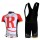 RadioShack Trek Pro Team Fahrradbekleidung Satz Fahrradtrikot Kurzarm Trikot und Kurz Trägerhose Rot Weiß Radtrikot De