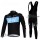 Sky Pinarello Pro Team Fahrradbekleidung Radtrikot Satz Langarm und Lange Trägerhose Schwarz Blau Radtrikot De