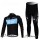Sky Pinarello Pro Team Fahrradbekleidung Radtrikot Satz Langarm und Lange Fahrradhose Schwarz Blau Radtrikot De