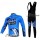 Saxo Bank Sungard Pro Team Fahrradbekleidung Radtrikot Satz Langarm und Lange Trägerhose Blau Schwarz Radtrikot De