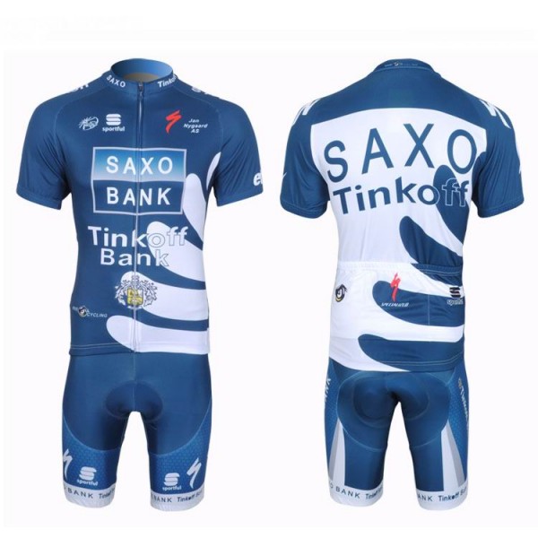 2013 Saxo Bank Tinkoff USA Champion Radtrikot Kurzarm Blau Weiß Rot Radtrikot De