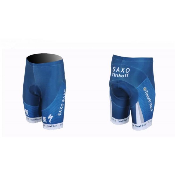2013 Saxo Bank Tinkoff Pro Team Radtrikot Kurzarm und Kurz Radhose Kits Blau Radtrikot De