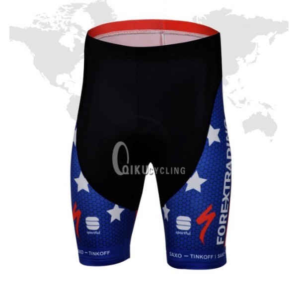 2013 Saxo Bank Tinkoff USA Champion Kurz Radhose Blau Weiß Rot Radtrikot De