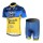 2013 Saxo Bank Tinkoff Pro Team Radtrikot Kurzarm und Kurz Radhose Kits Blau Gelb Radtrikot De