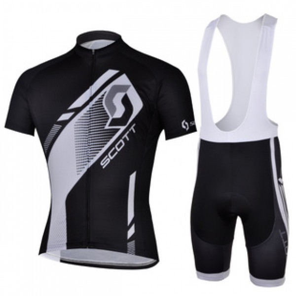 2013 Scott Racing Fahrradbekleidung Satz Fahrradtrikot Kurzarm Trikot und Kurz Trägerhose Schwarz Radtrikot De