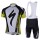 2013 Specialized Fahrradbekleidung Satz Fahrradtrikot Kurzarm Trikot und Kurz Trägerhose Weiß Schwarz Gelb Radtrikot De