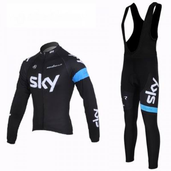 2013 Team Sky Fahrradbekleidung Radtrikot Satz Langarm und Lange Trägerhose Schwarz Blau Radtrikot De 2013 Team Sky Fahrradbekleidung Radtrikot Satz Langarm und Lange Trägerhose Schwarz Blau Radtrikot De