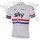 2013 Team Sky Radtrikot Kurzarm Weiß Rot Blau Radtrikot De