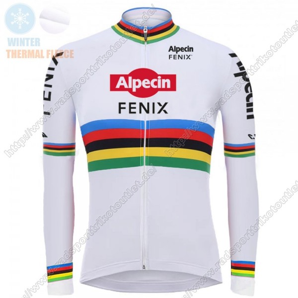 Profiteams Winter 2021 Alpecin Fenix World Champion Weiß Radsport Trikot Langarm SVNJJ Radtrikot De