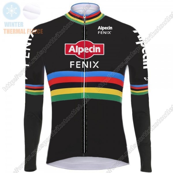 Profiteams Winter 2021 Alpecin Fenix World Champion Schwarz Radsport Trikot Langarm NLQHS Radtrikot De