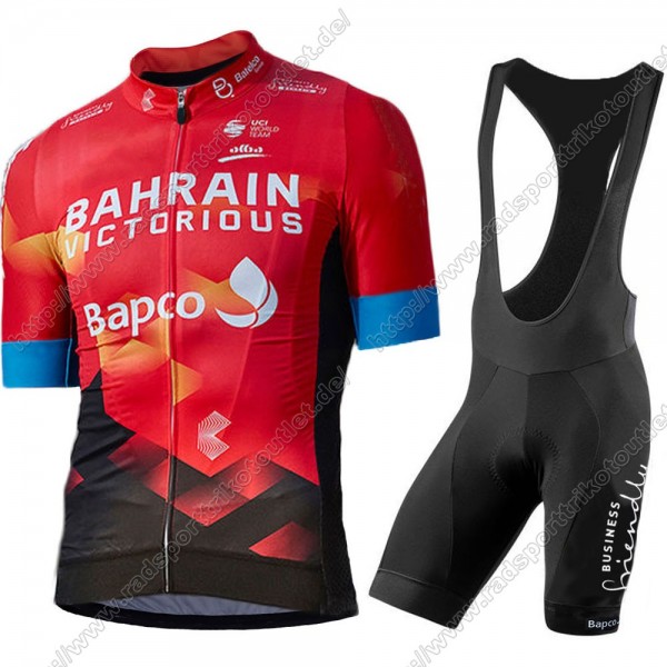 Profiteams Bahrain Victorious 2021 Fahrradbekleidung Satz Radtrikot Kurzarm+Radho Radtrikot De