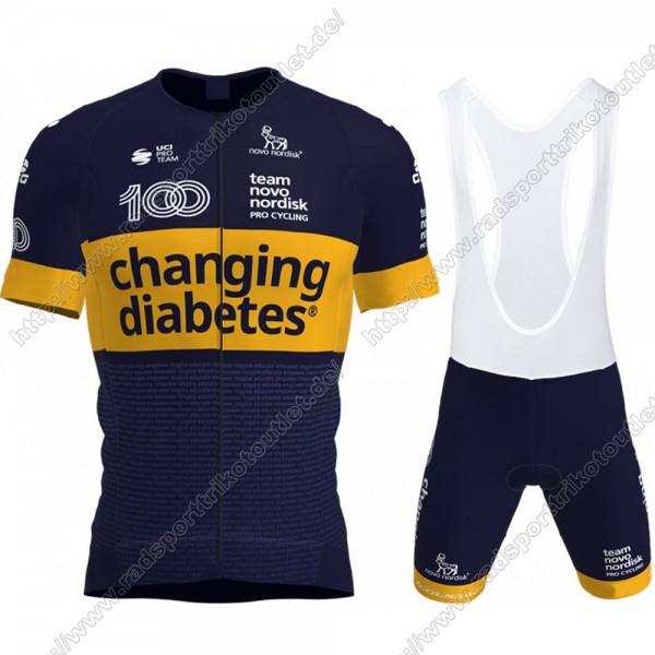 Profiteams Novo Nordisk 2021 Radbekleidung Satz Trikot Kurzarm+Trägerhosen Set Outl Radtrikot De