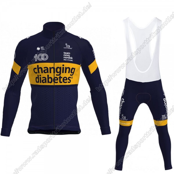 Profiteams Novo Nordisk 2021 Radsport Fahrradbekleidung Trikot Langarm+Lang Trägerho Radtrikot De