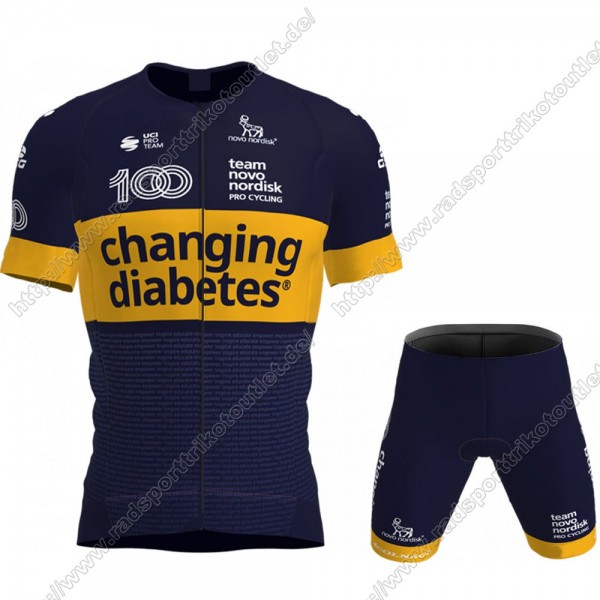 Profiteams Novo Nordisk 2021 Radbekleidung Satz Trikot Kurzarm+Trägerhosen Set Outl Radtrikot De