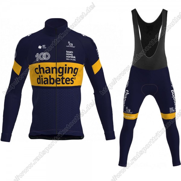 Profiteams Novo Nordisk 2021 Radsport Fahrradbekleidung Trikot Langarm+Lang Trägerho Radtrikot De