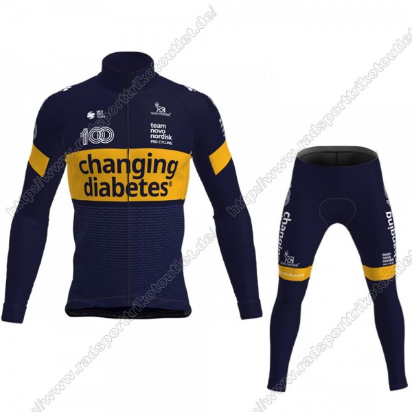 Profiteams Novo Nordisk 2021 Radsport Fahrradbekleidung Trikot Langarm+Lang Trägerho Radtrikot De