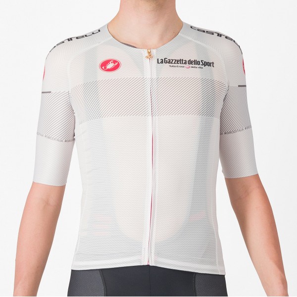 Herren Weißes Trikot Giro d'Italia 2024 Race Radtrikot De