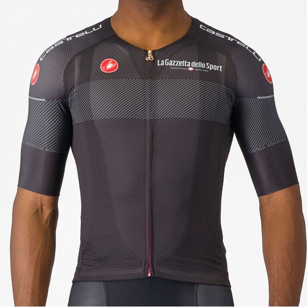 Herren Schwarzes Trikot Giro d'Italia 2024 Race Radtrikot De Herren Schwarzes Trikot Giro d'Italia 2024 Race Radtrikot De