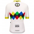 Herren Santini UCI Gravel Weltmeisterschaft trikot Flandern 2024-Weiss Radtrikot De Herren Santini UCI Gravel Weltmeisterschaft trikot Flandern 2024-Weiss Radtrikot De