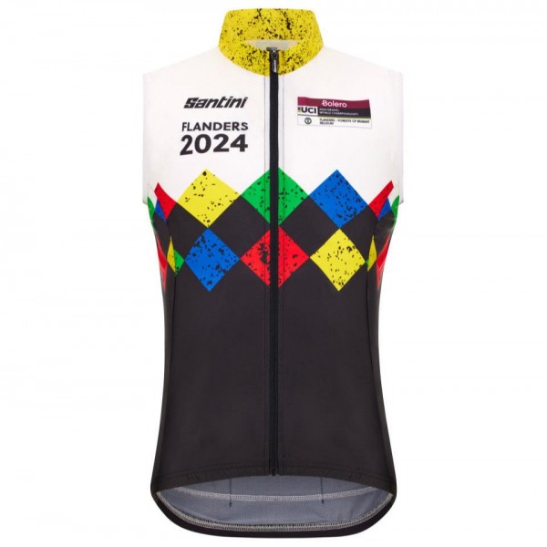 Herren Santini UCI Gravel-Weltmeisterschaft Flandern weste 2024 Radtrikot De