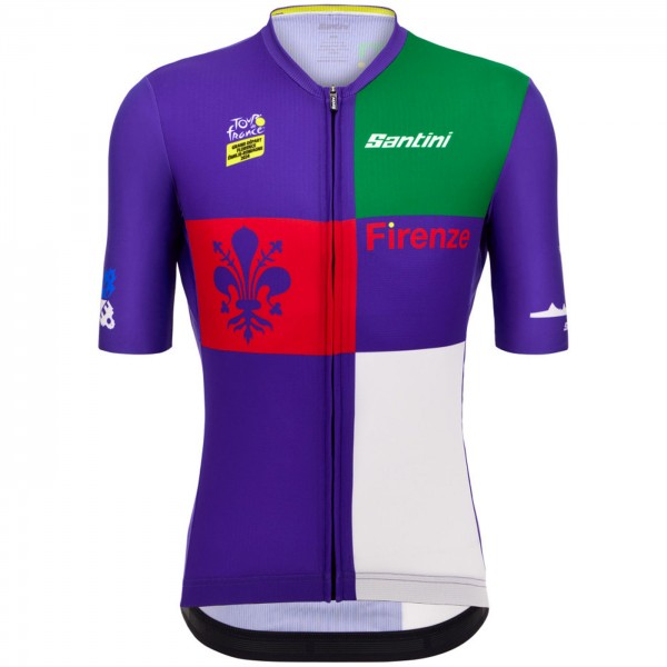 Herren Jersey Santini Tour de France 2024-Florenz Radtrikot De Herren Jersey Santini Tour de France 2024-Florenz Radtrikot De