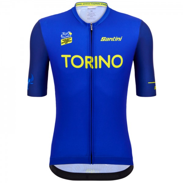 Herren Jersey Santini Tour de France 2024-Turin Radtrikot De