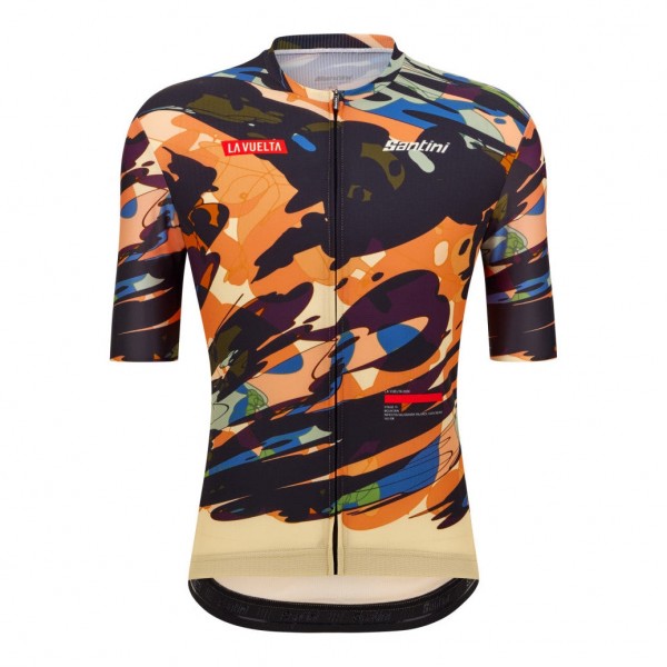 Herren Santini Vuelta Espana 2024 trikot-Cuitu Negru Radtrikot De