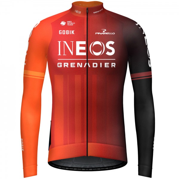 Herren Gobik Ineos Grenadiers 2024 Hyder langarm trikot Radtrikot De