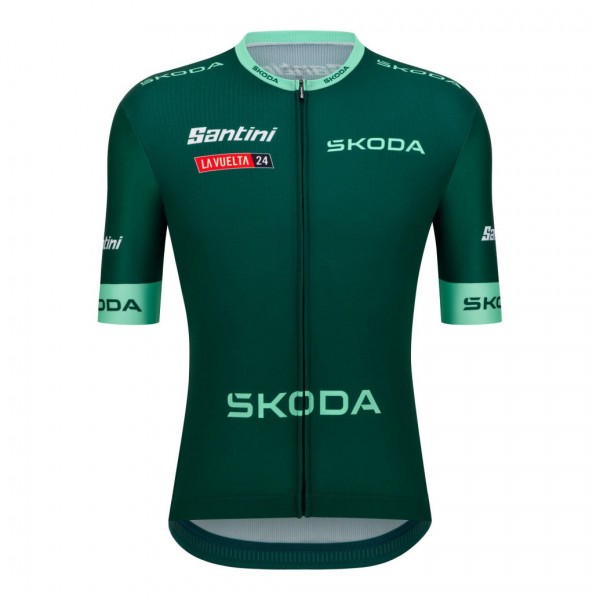 Herren Santini Vuelta Espana grun trikot 2024 Radtrikot De